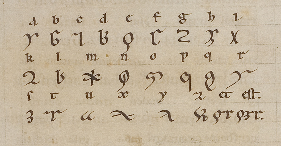 Le Litterae Ignotae di Ildegarda di Bingen: alfabeto di ventitré simboli dal Riesencodex